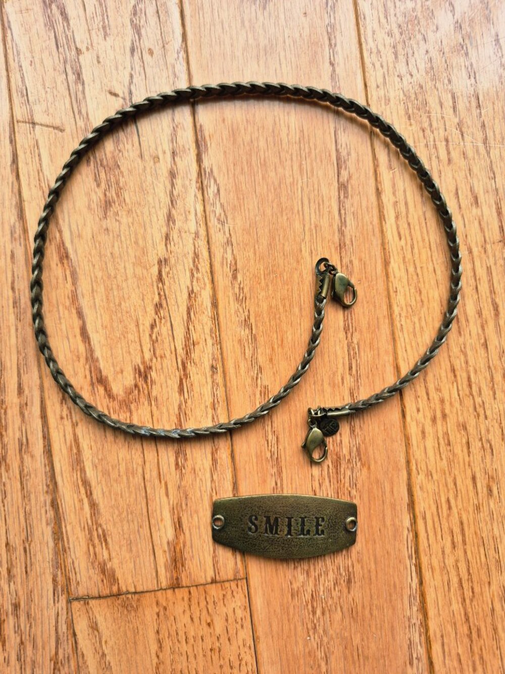 Lenny & Eva Bronze Inspirational SMILE Braided Wrap Bracelet